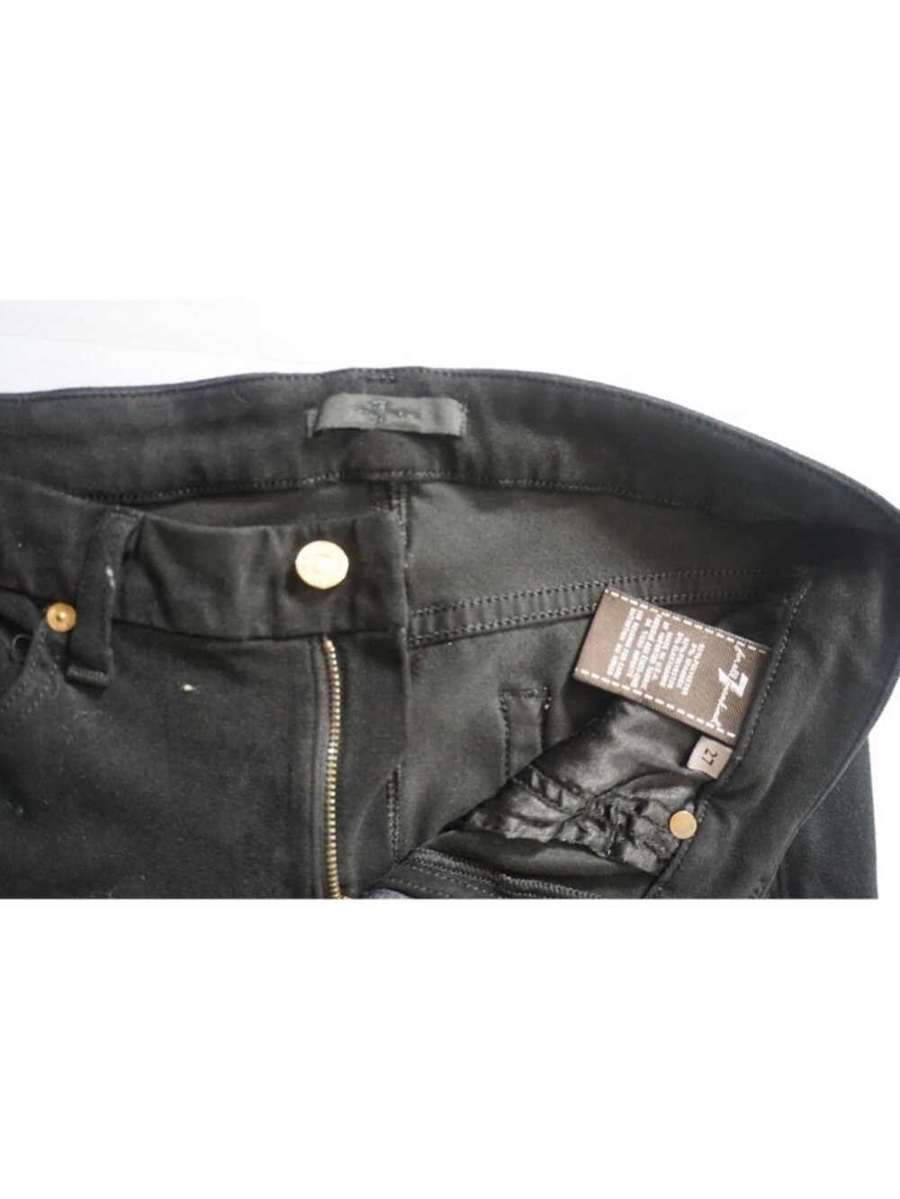 7 For All Mankind Women’s Black Skinny Pants – 27 - Picture 3 of 9